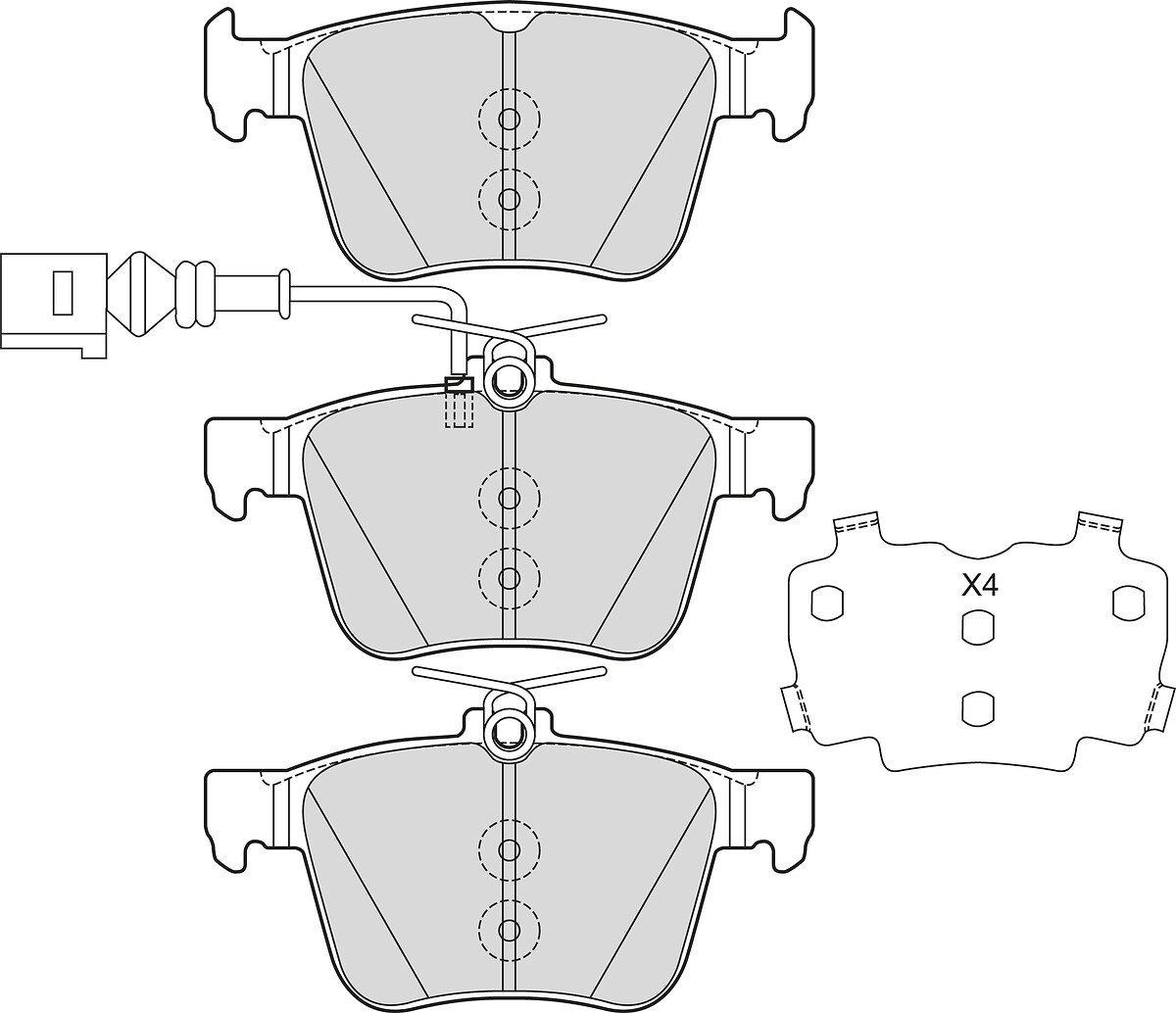 BRAKE PADS AUDI A3 TT VW TERAMONT RR